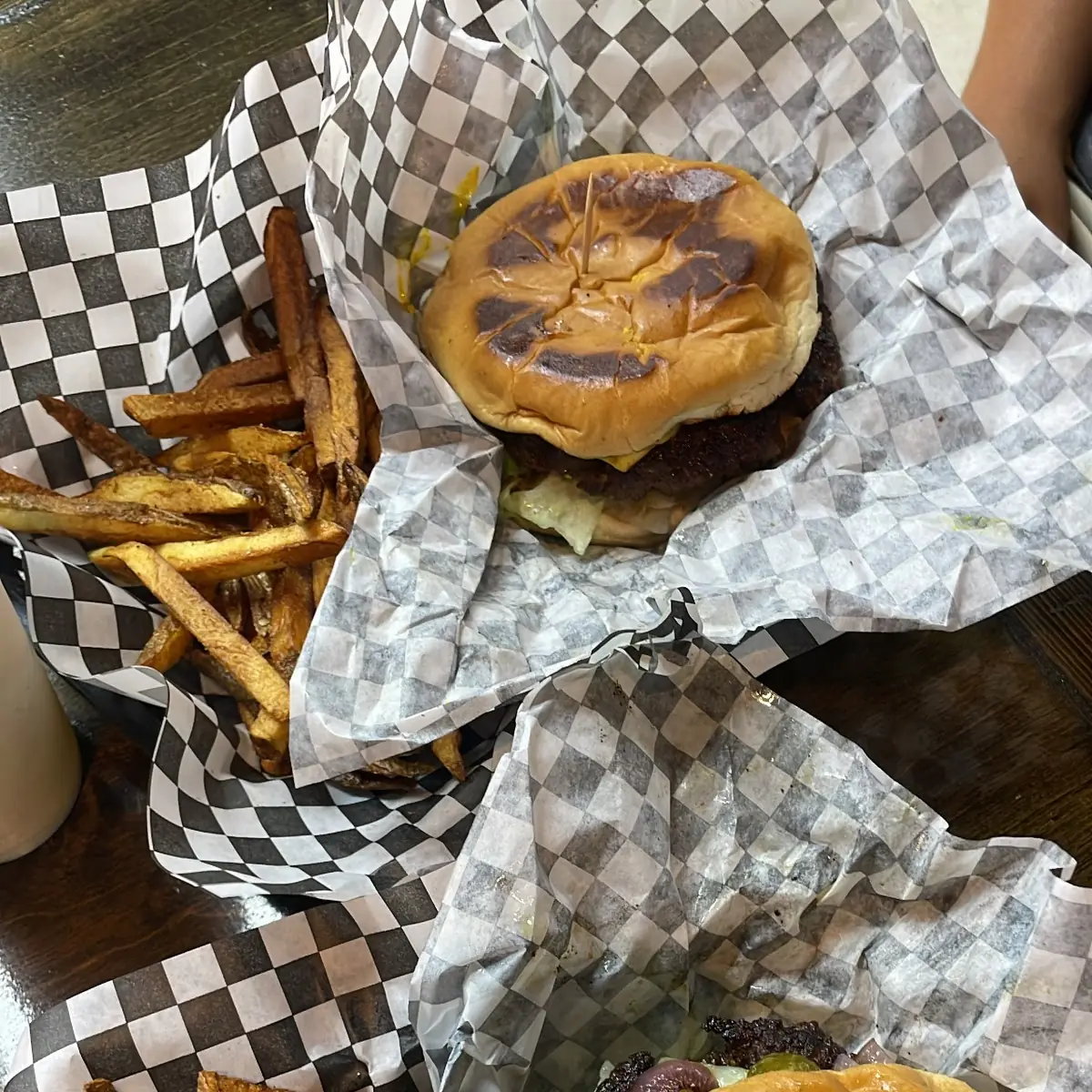 Double Cheeseburger and Fries
