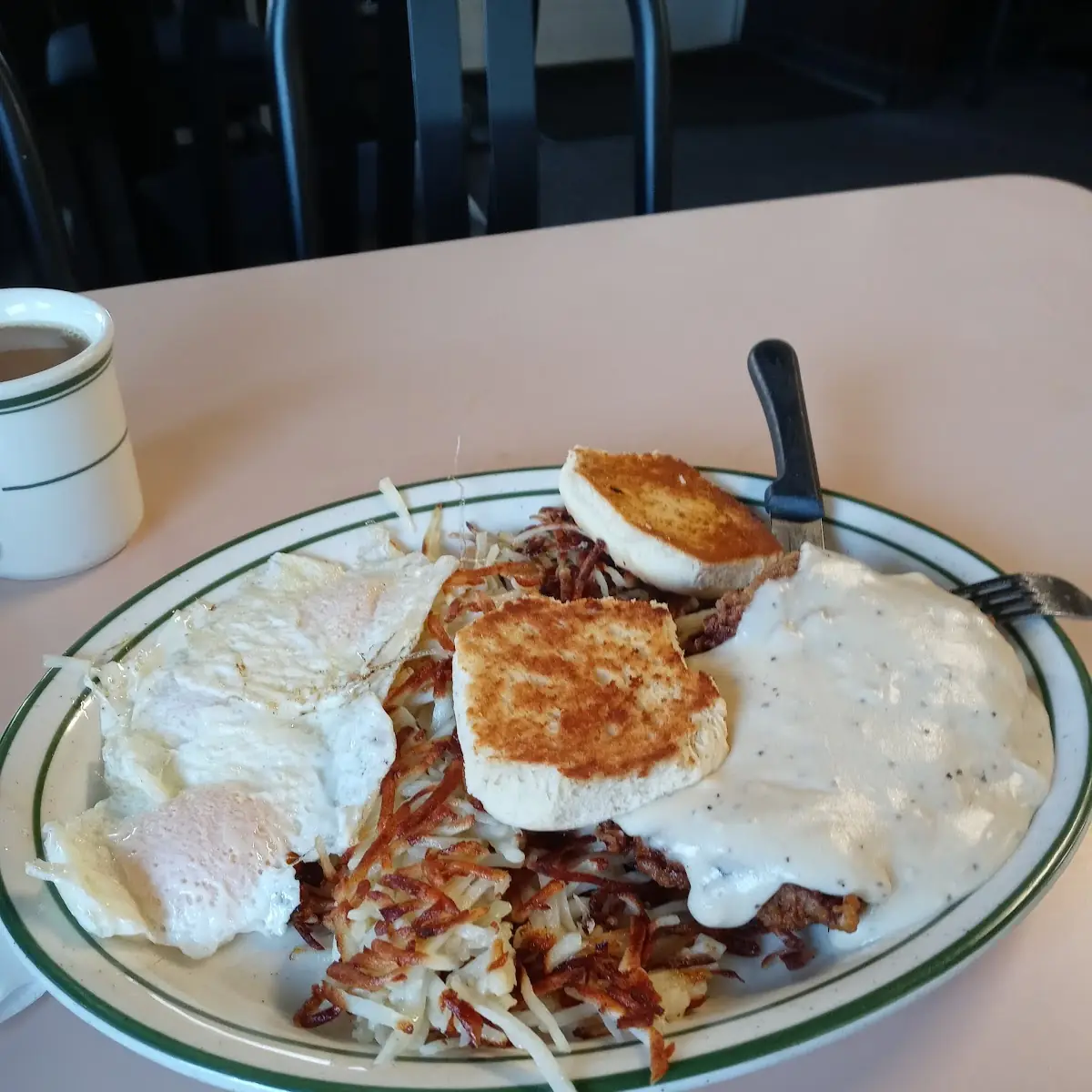 Country Fried Steak and Eggs