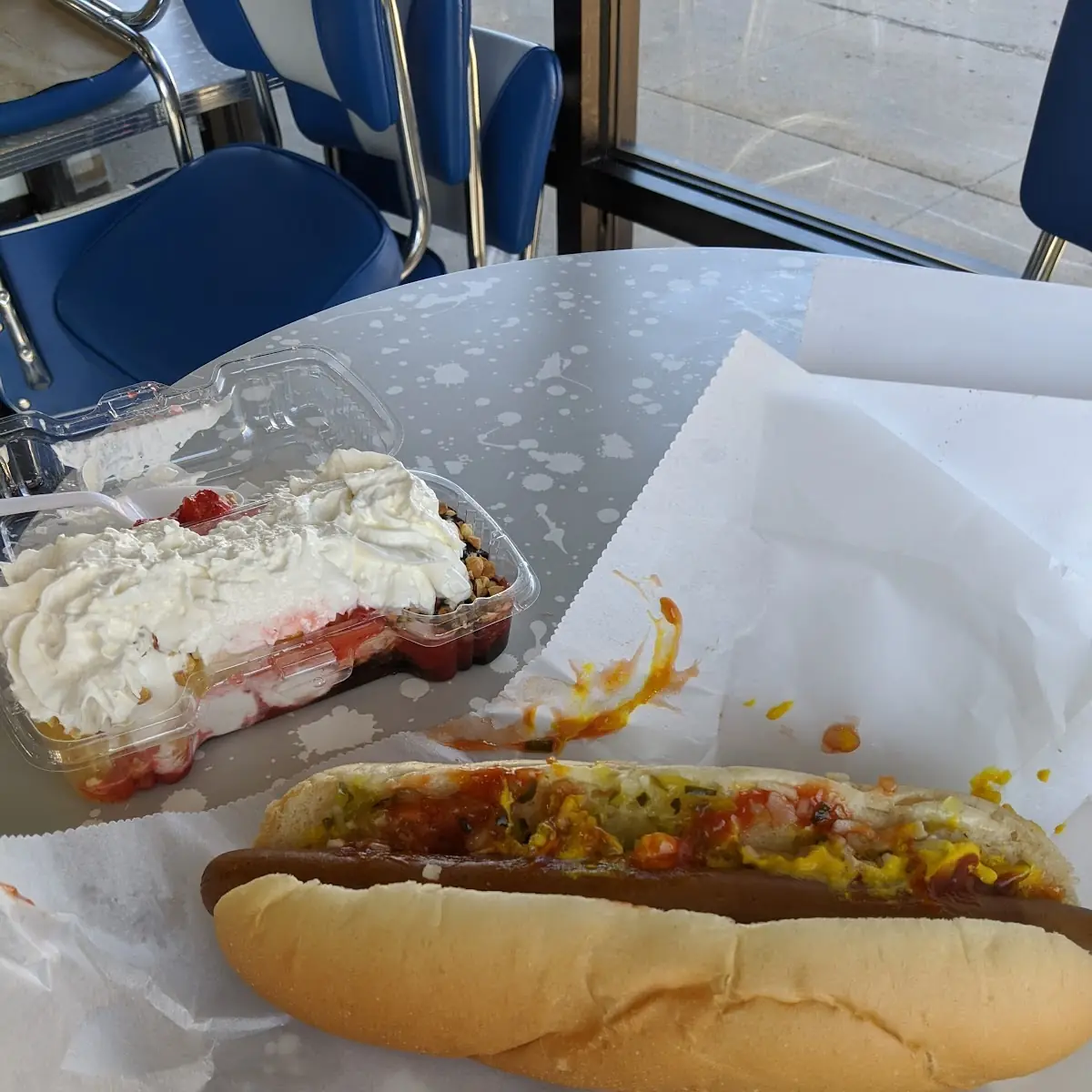 Banana Split Foot Long Hot Dog