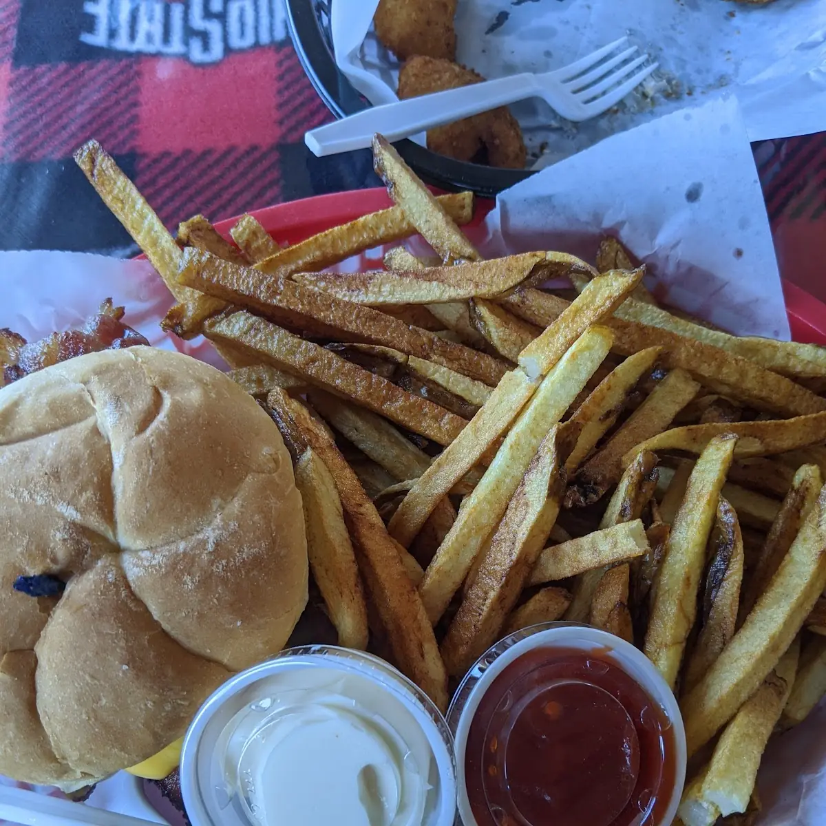 Bacon Cheeseburger and Fries