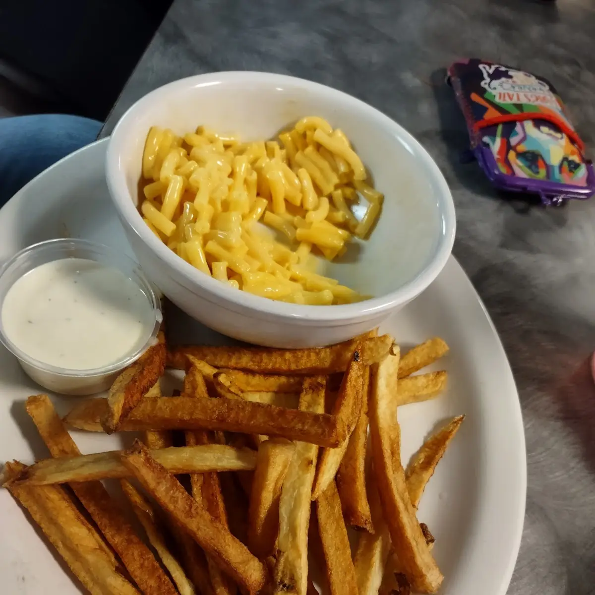 French Fries and Mac and Cheese
