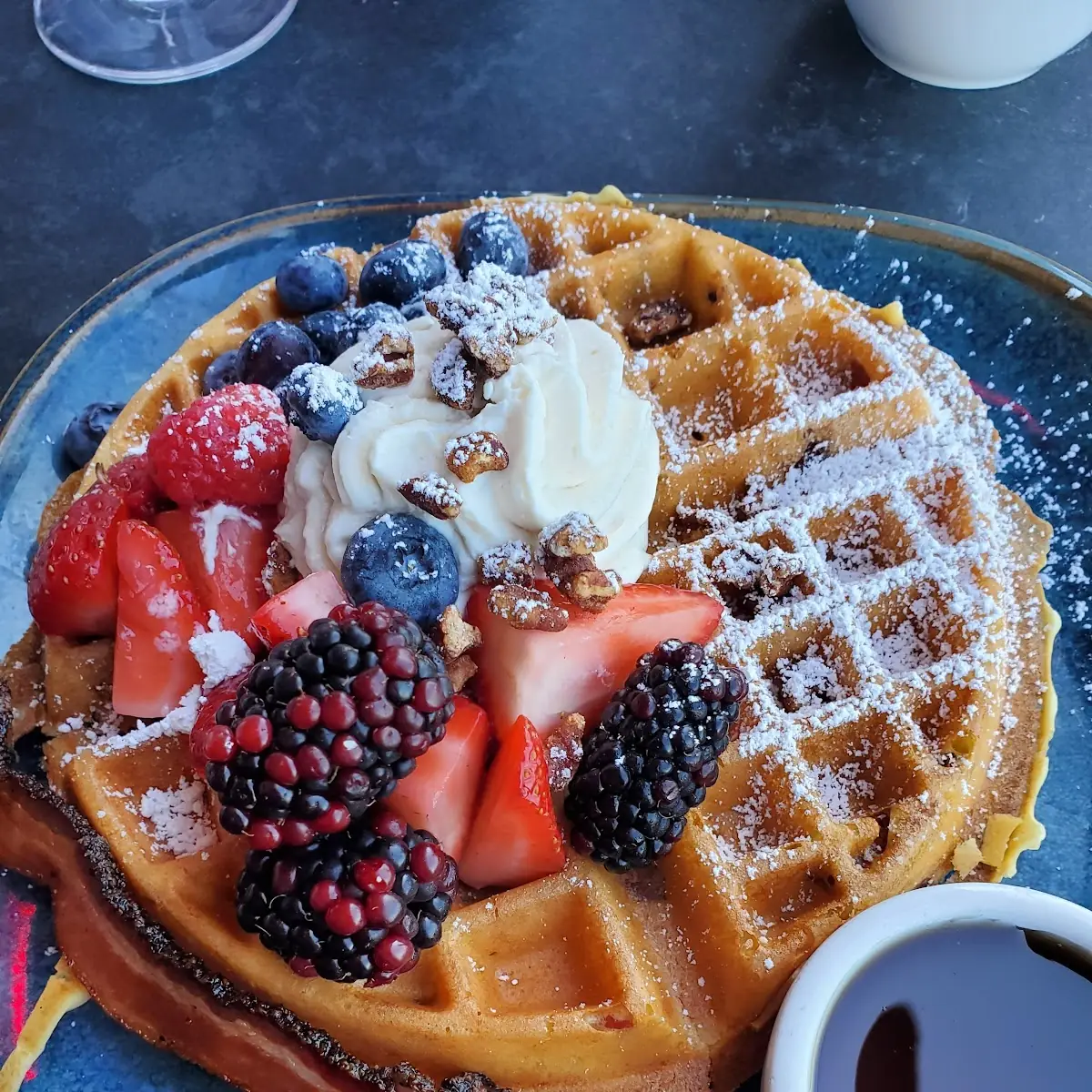 Belgian Waffle with Berry Topping
