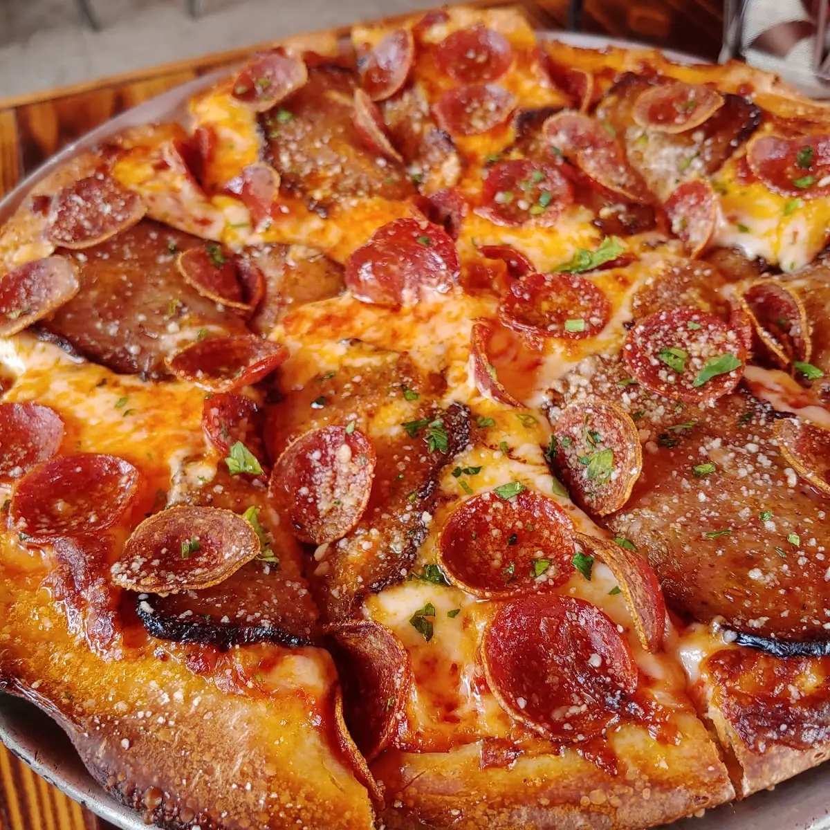 Sausage and Pepperoni Pizza