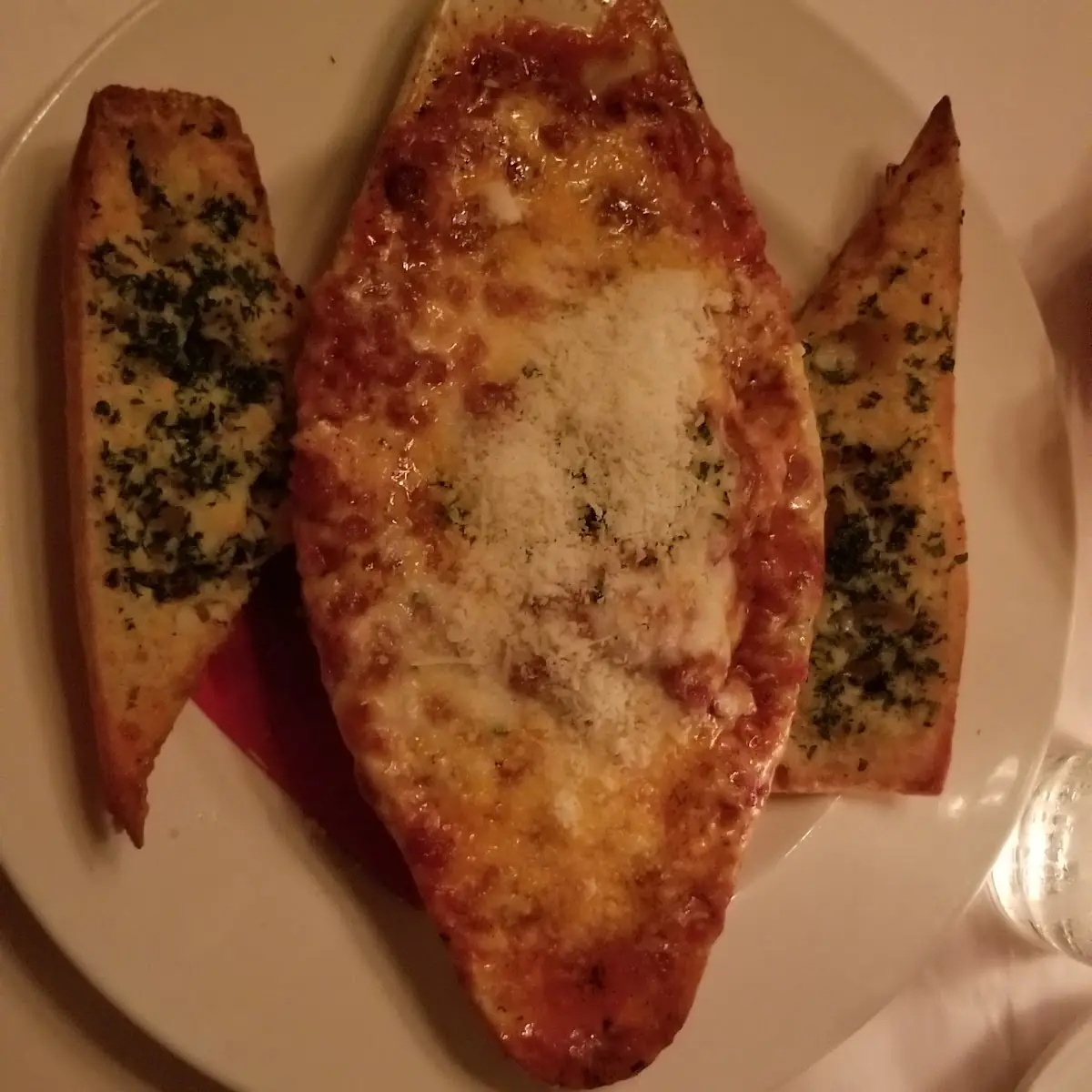 Baked Lasagna with Garlic Bread