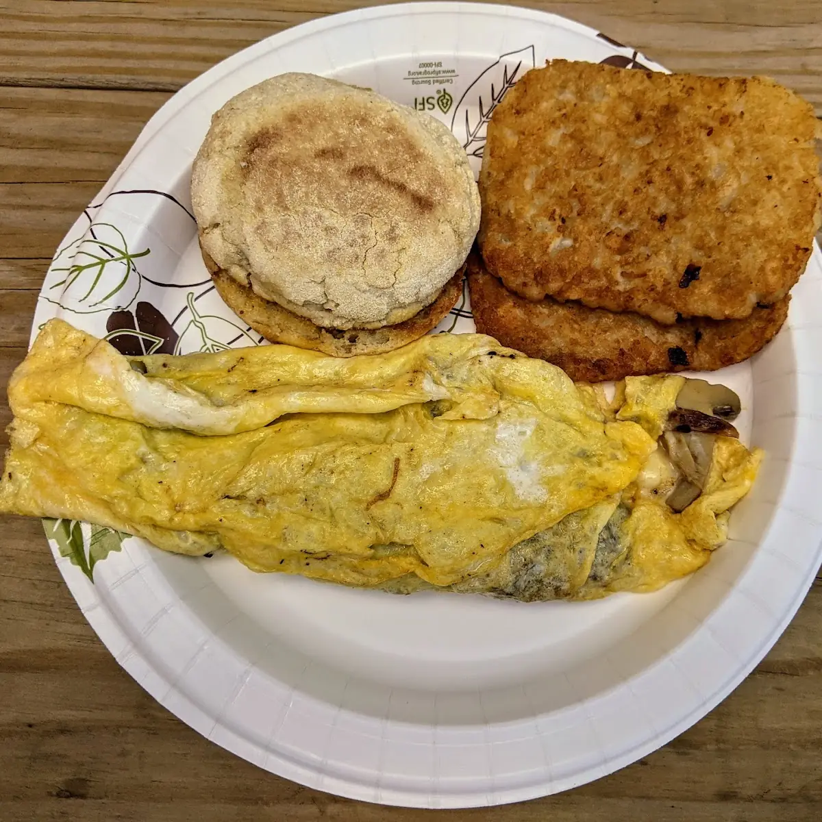 Mushroom Bacon Omelette