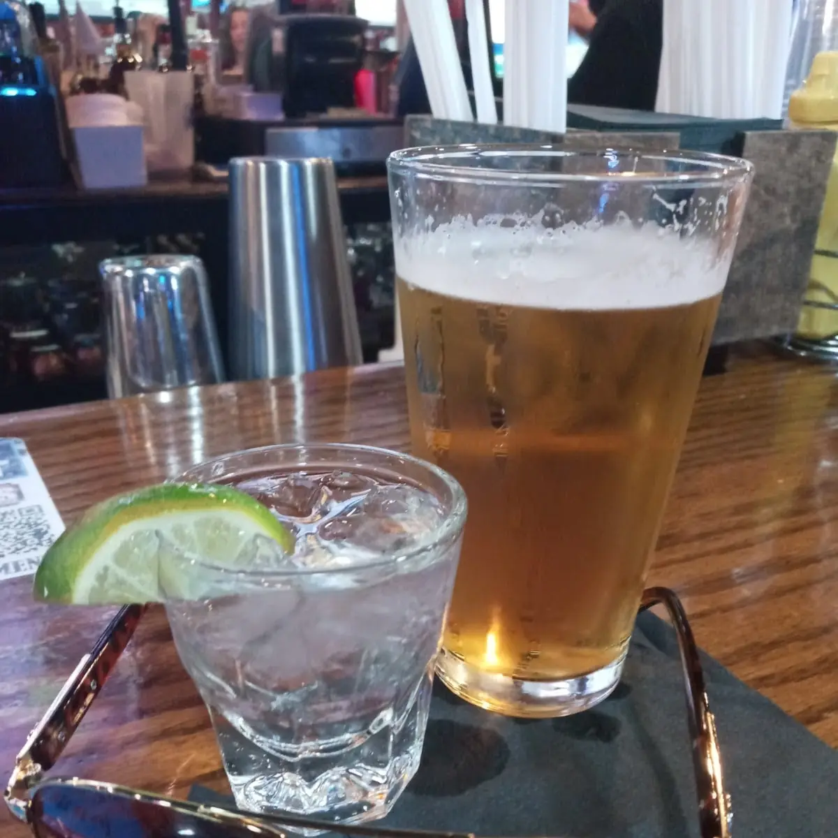 Gin on the Rocks and Miller Light Draft