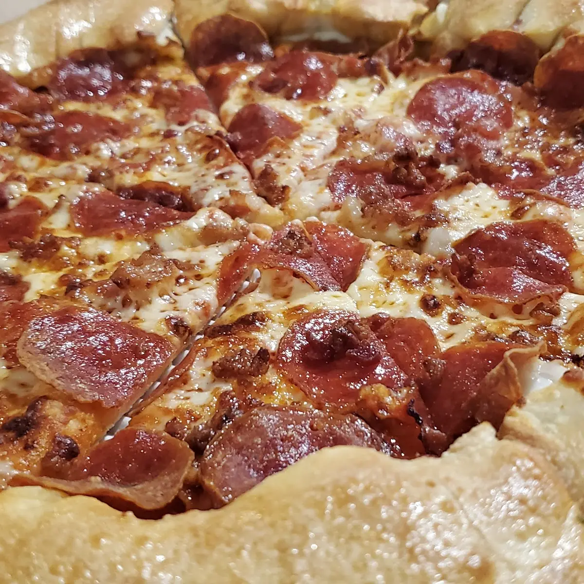 Pepperoni & Bacon Stuffed Crust Pizza