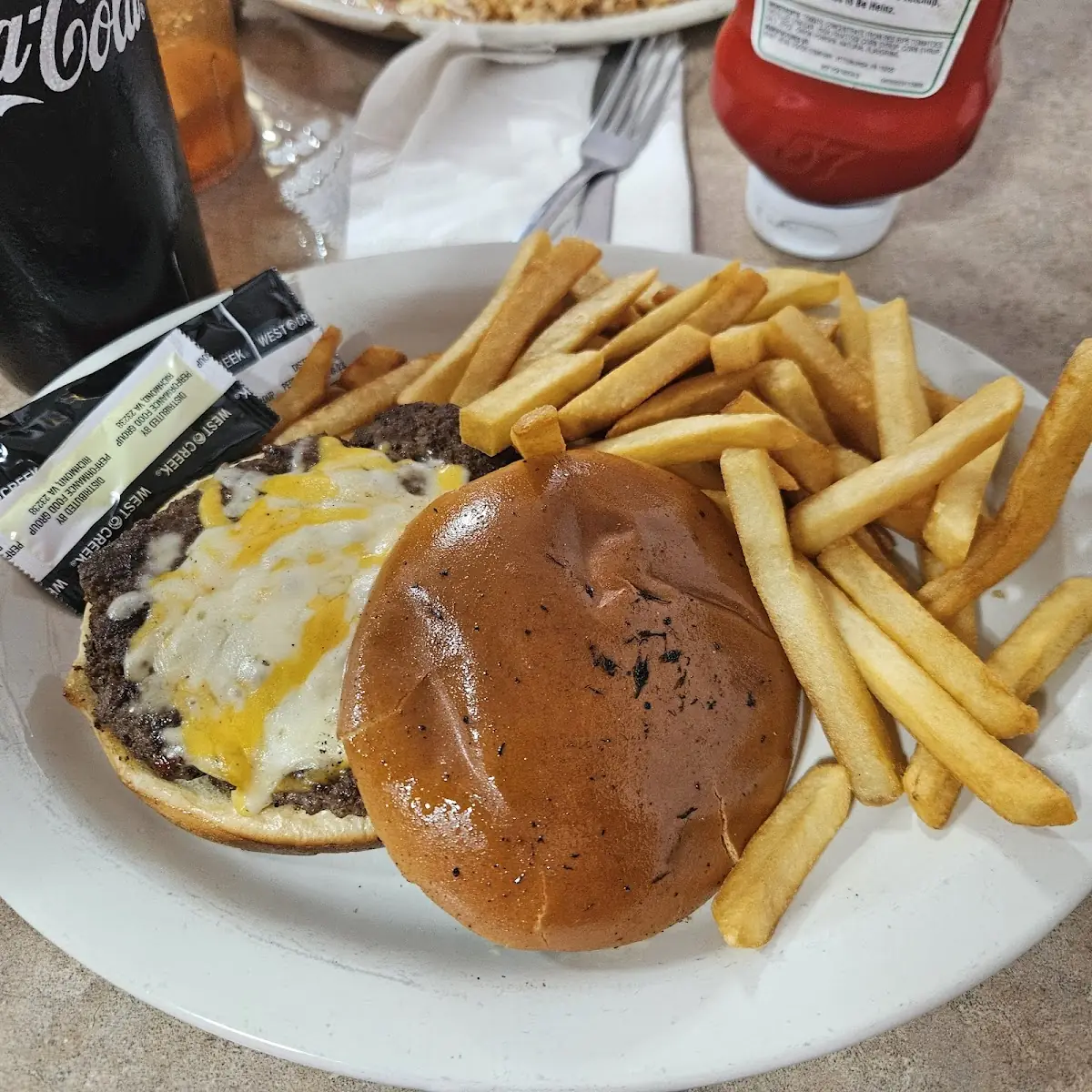 Cheese Burger with Fries