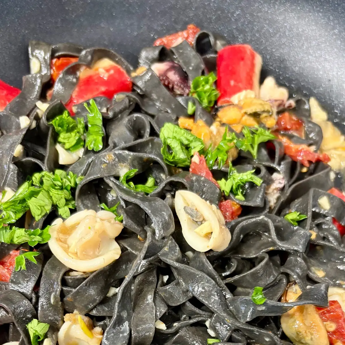 Squid Ink Seafood Pasta
