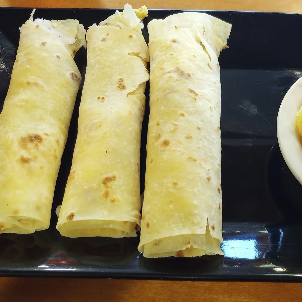 Lefse Wraps with Fresh Fruit on the Side