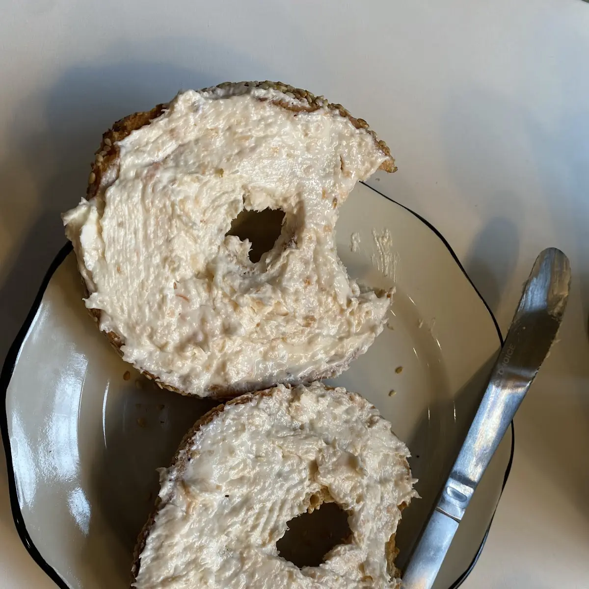 Sesame Bagel with Salmon Smear