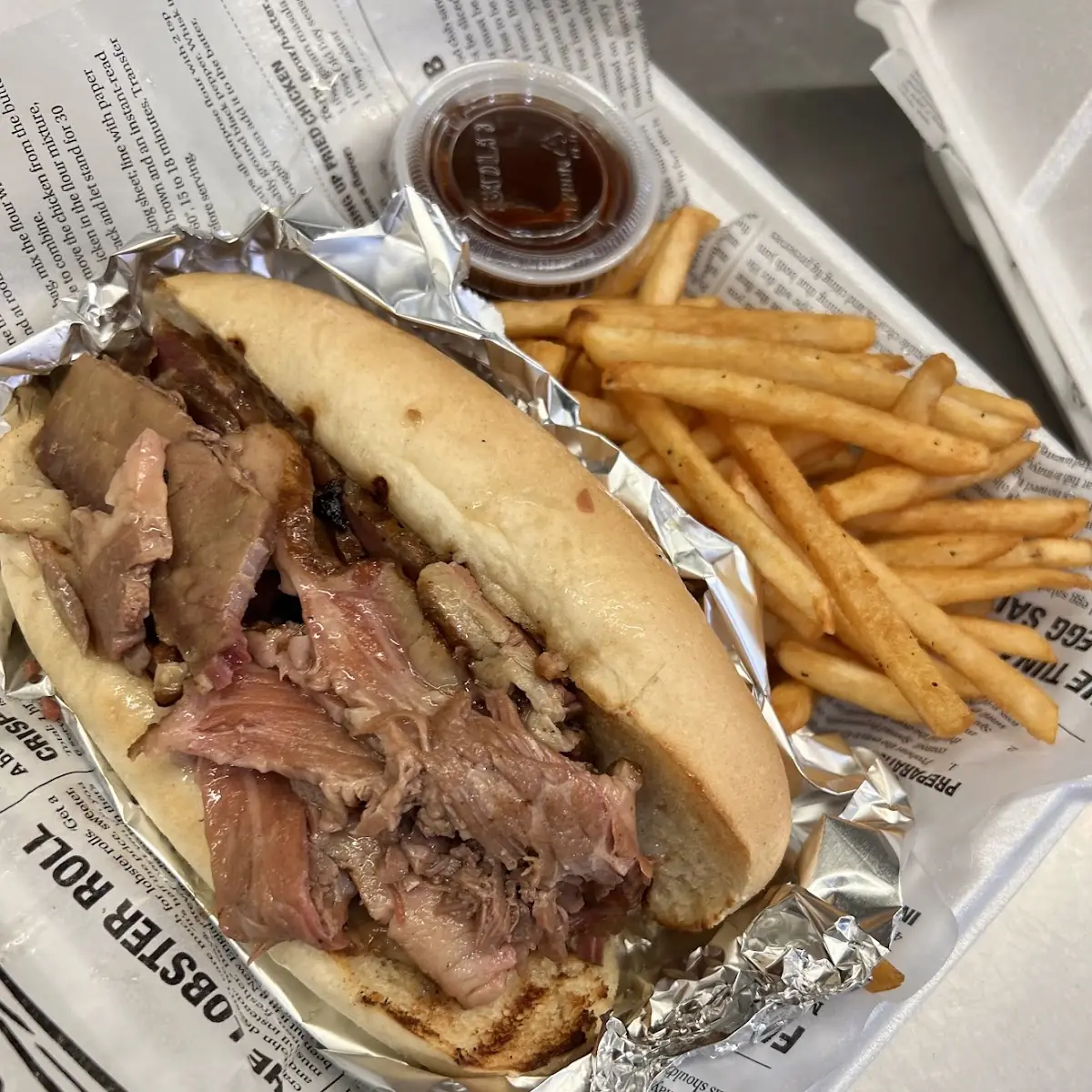 Beef Brisket on Hoagie