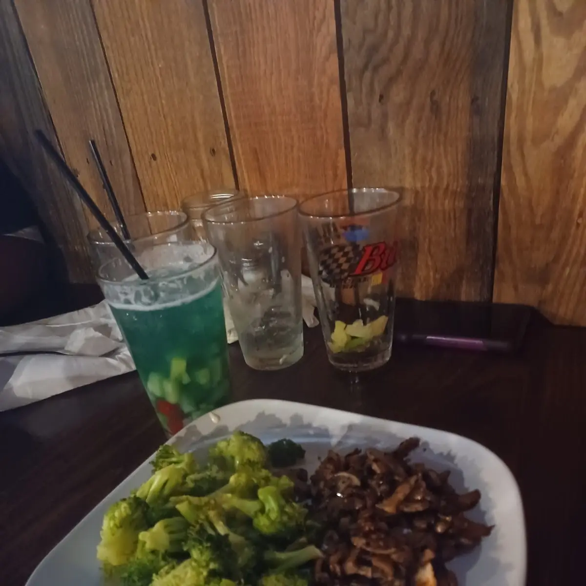 Steamed Broccoli and Mushroom Toppings
