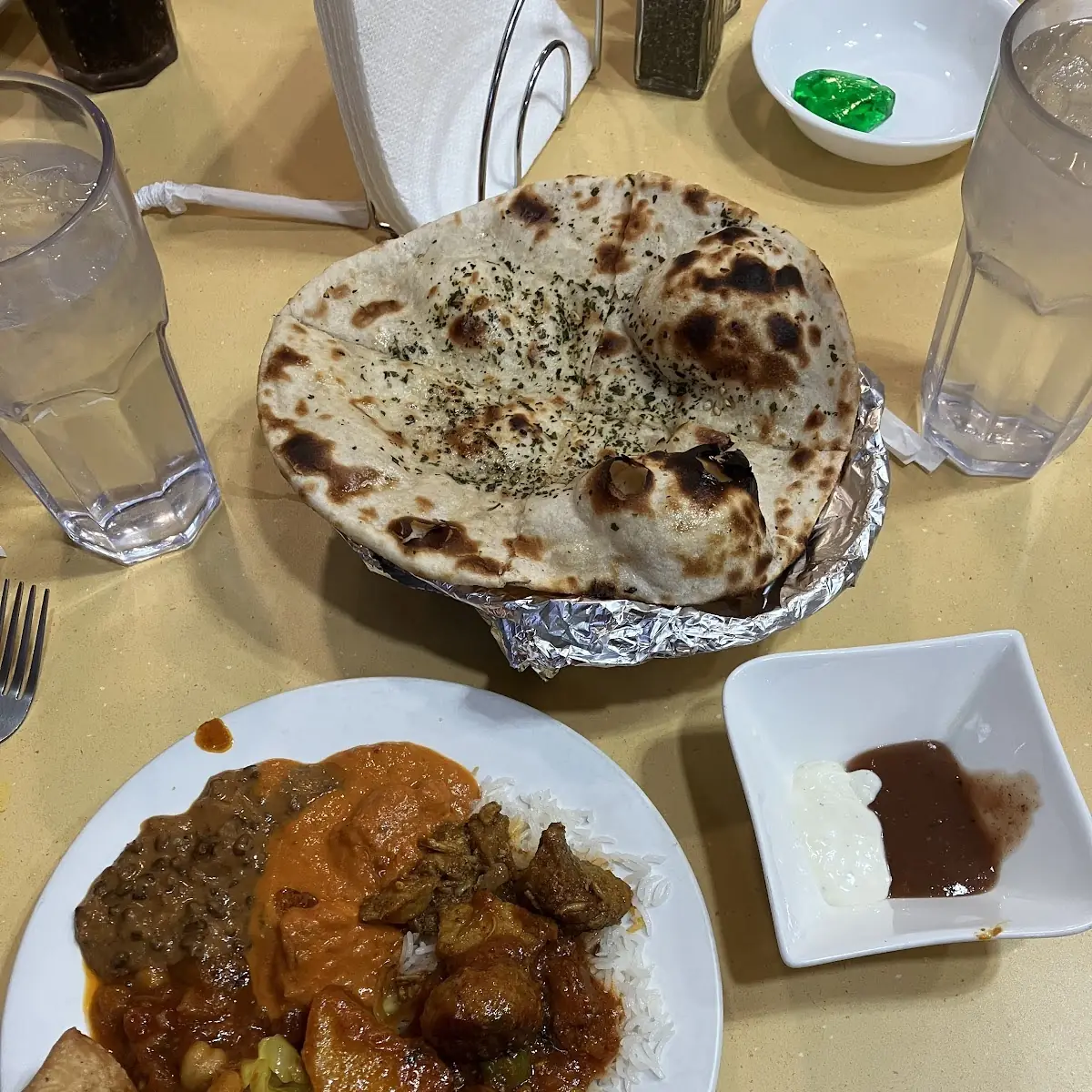 Chicken Curry with Naan Rice