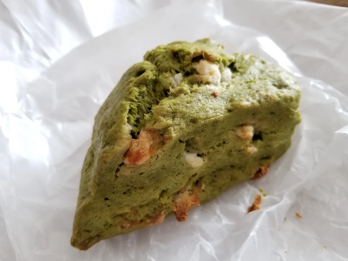 Green Tea White Chocolate Scone
