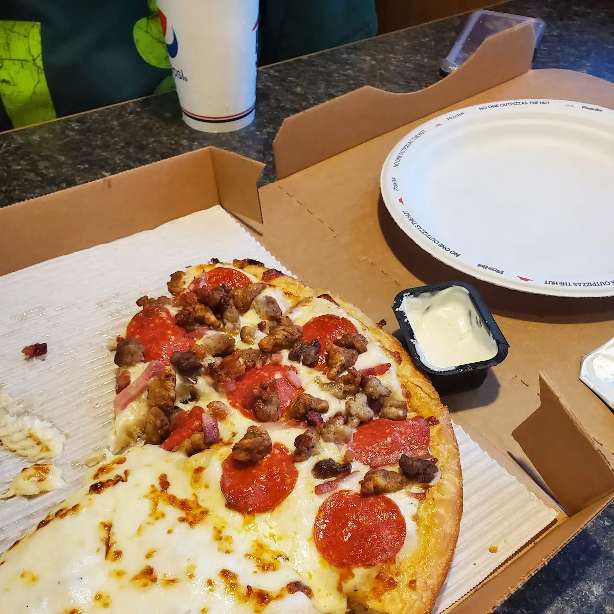 Half Cheese Meat Lovers Pan Pizza