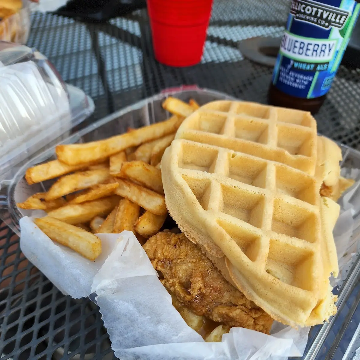 Chicken & Waffles with Home Fries