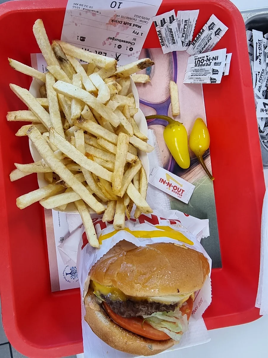 Double Double Burger with Cheese Fries