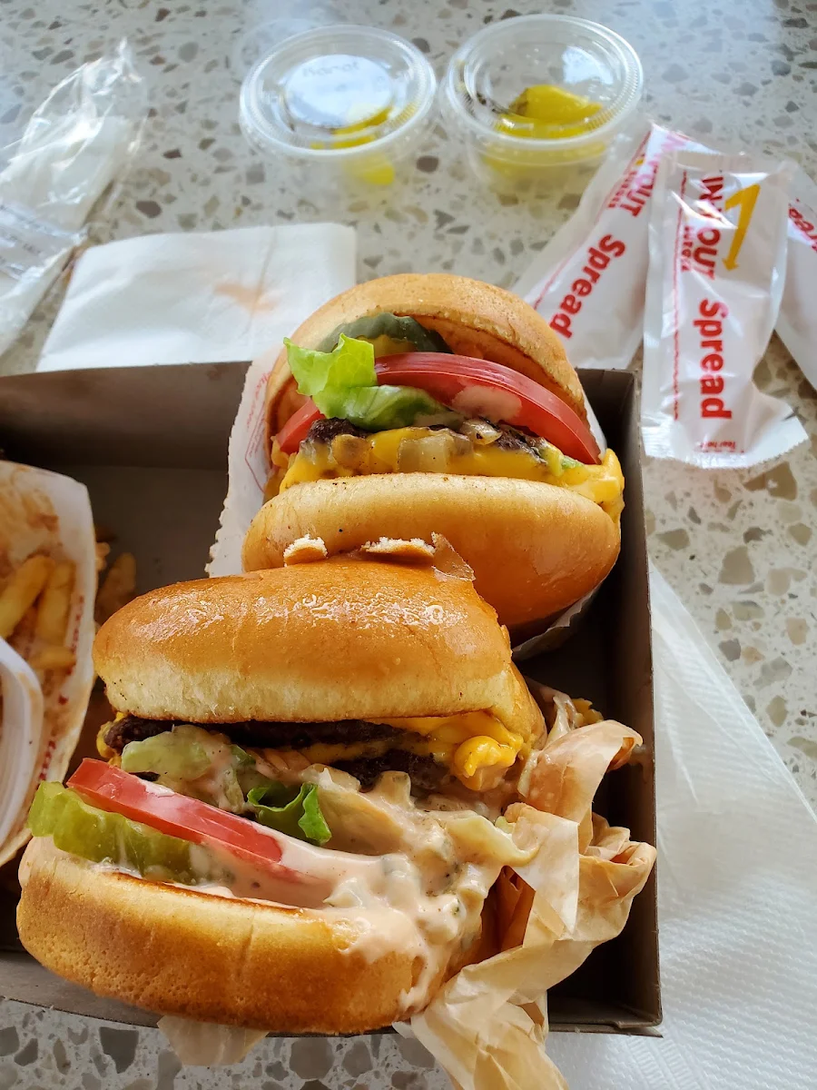 Double Double Cheese Burger and Fries All Animal Style