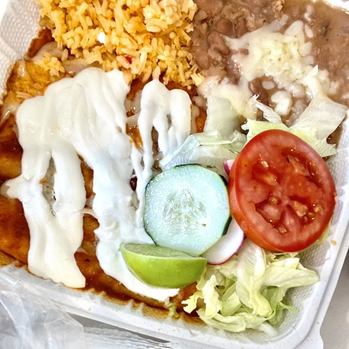 Cheese Enchilada Rice and Beans