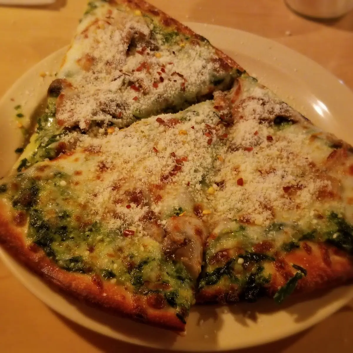 Spinach and Cheese Pizza