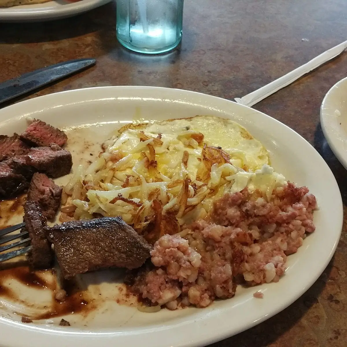Corned Beef Hash Steak and Eggs