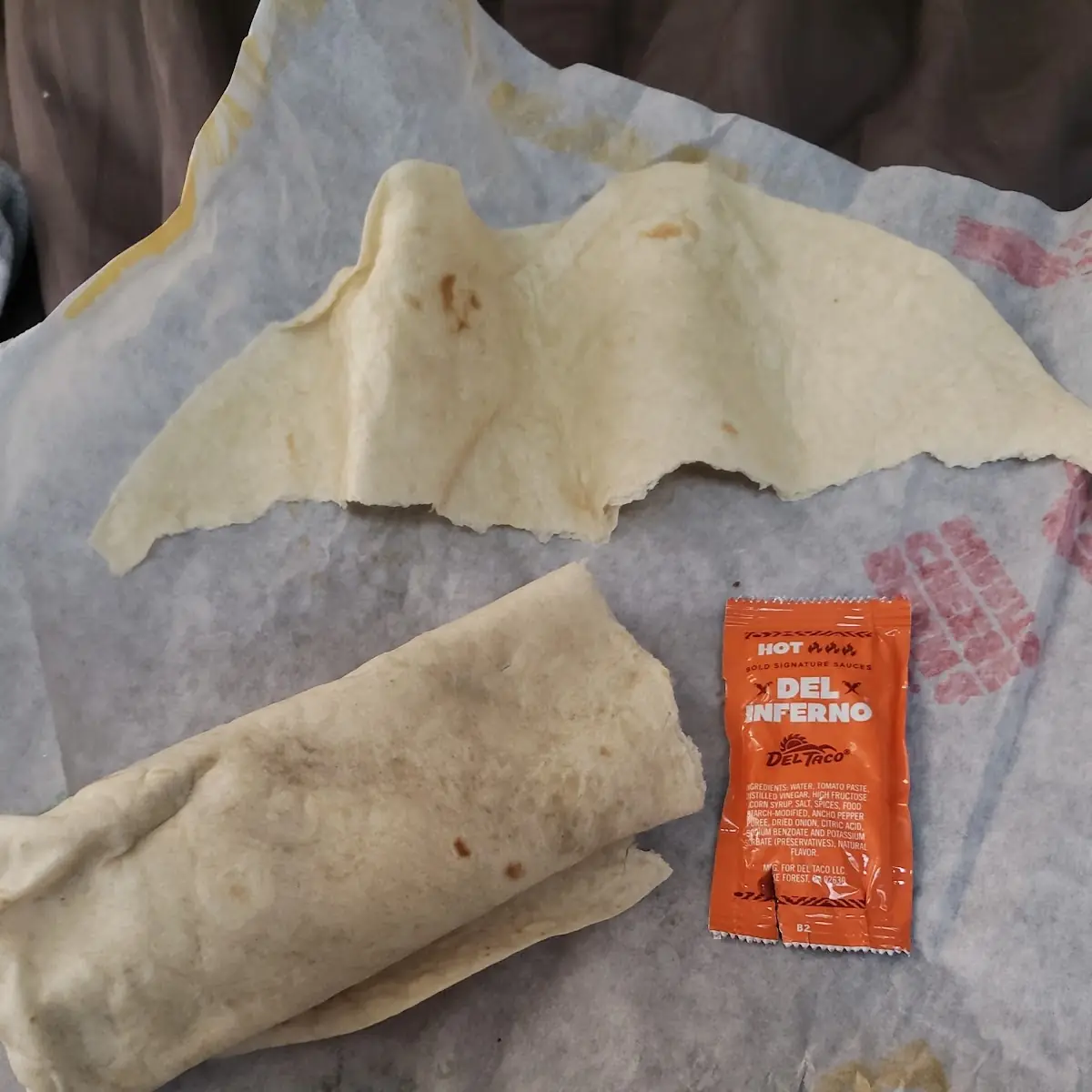 1 2 lb Bean and Cheese Burrito