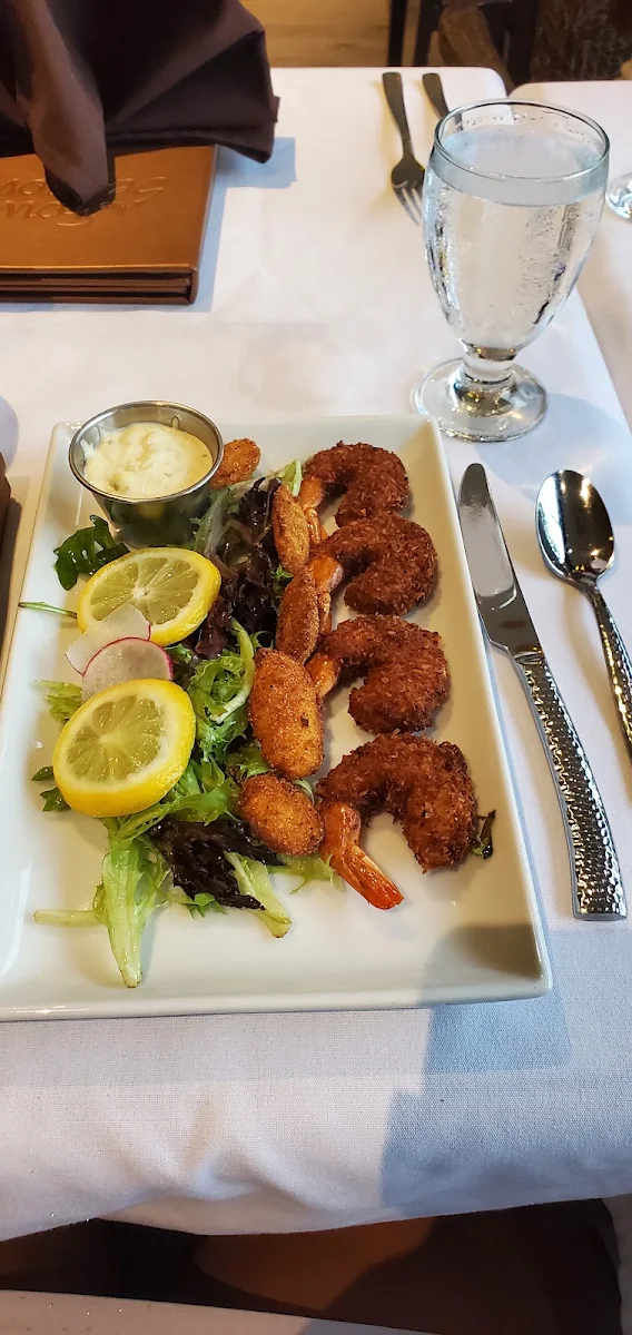 Coconut Shrimp and Pickrel Cheeks, Four Seasons Restaurant & Lounge