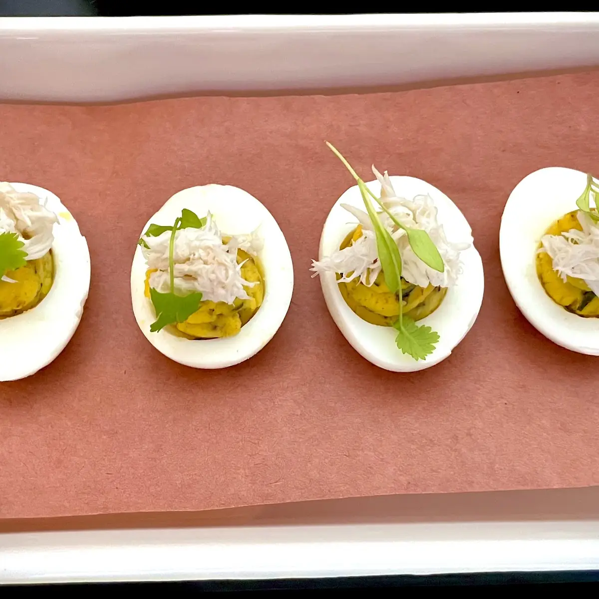 Crab Deviled Eggs