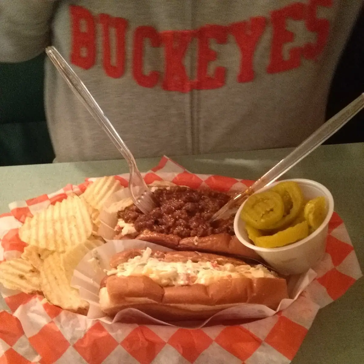 Pimento Cheese Dog with Coleslaw