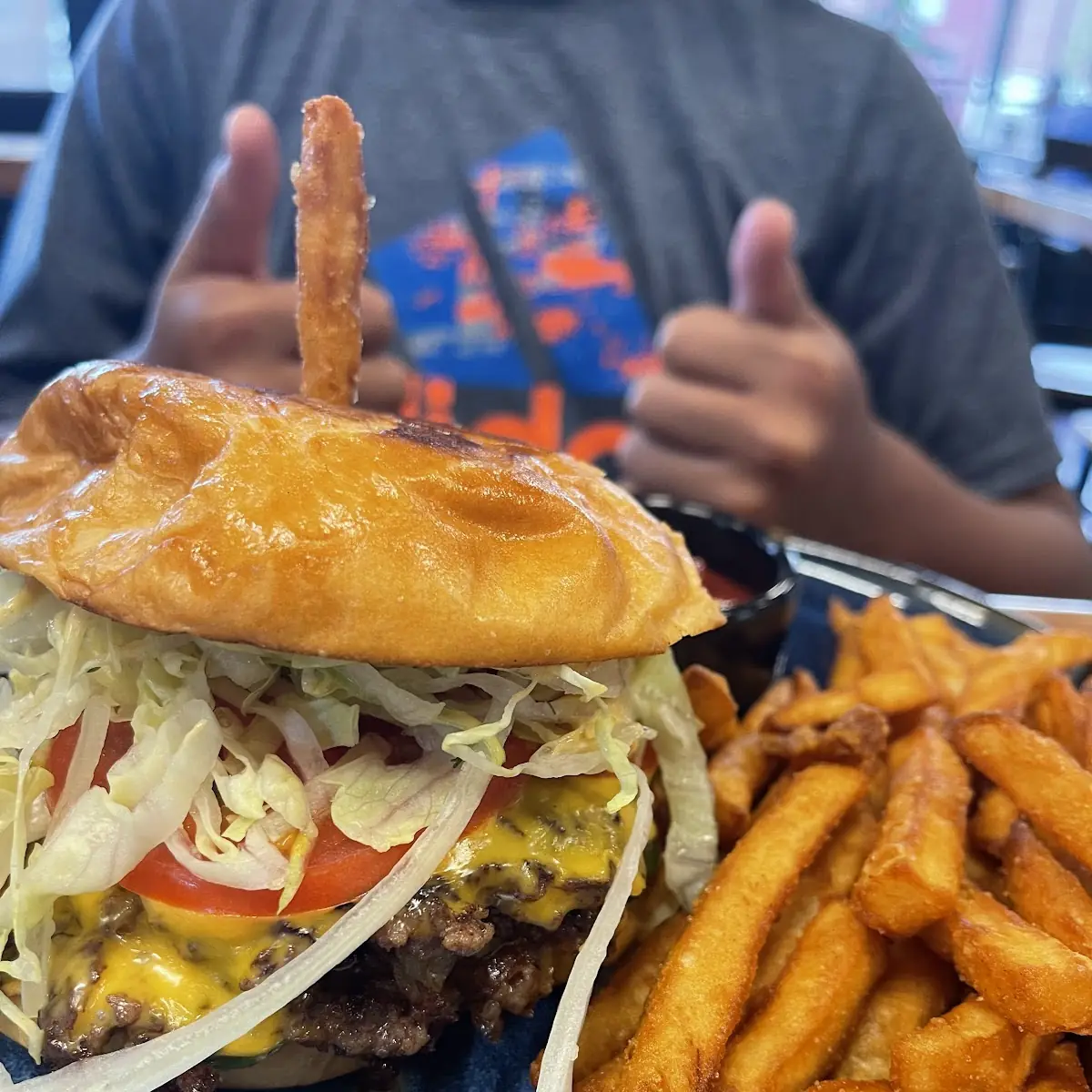 Smash Burger with Fries
