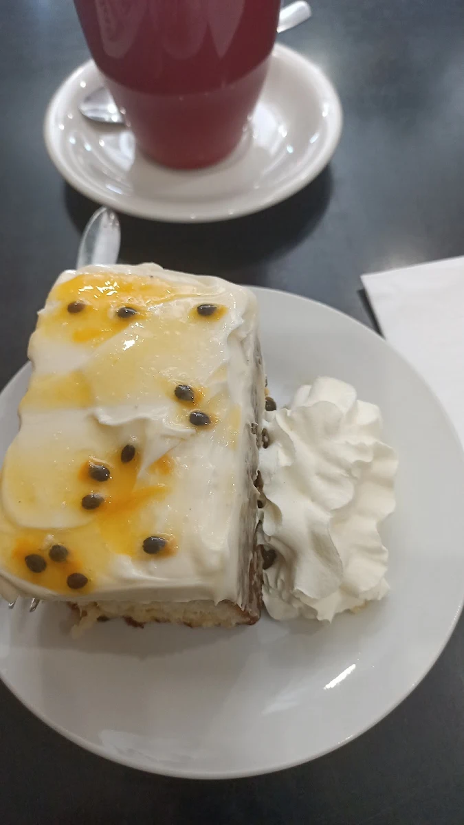 Passionfruit and Pineapple Cake Slice, Little Gossip Cafe