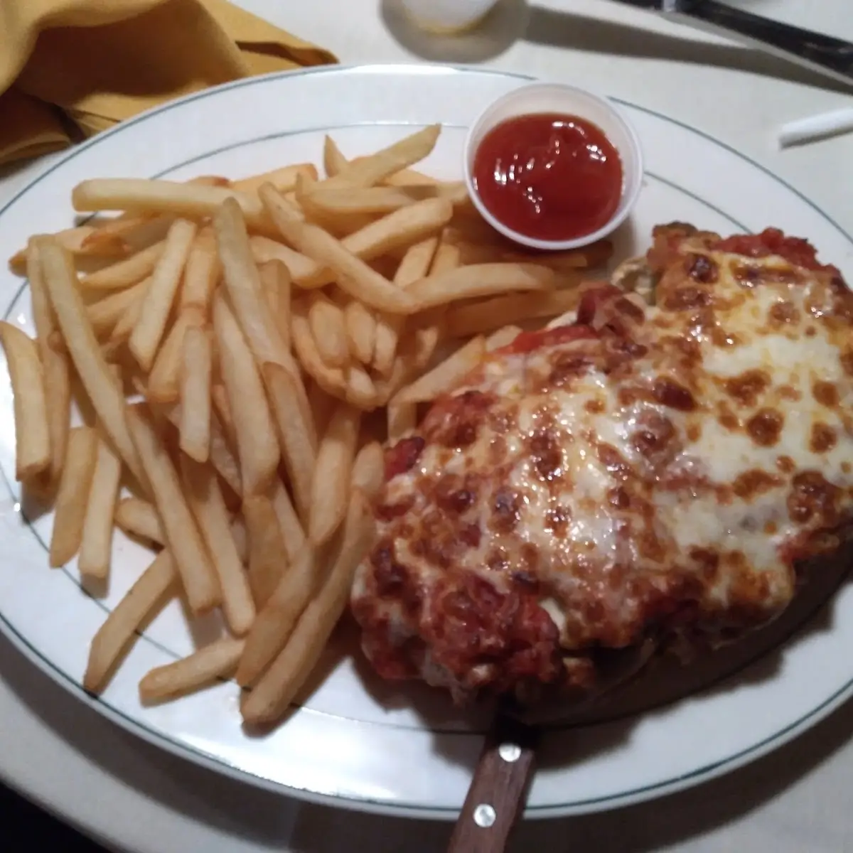 Open Face Chicken Parm