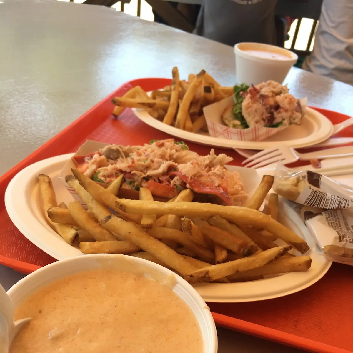 Lobster Bisque and Lobster Roll