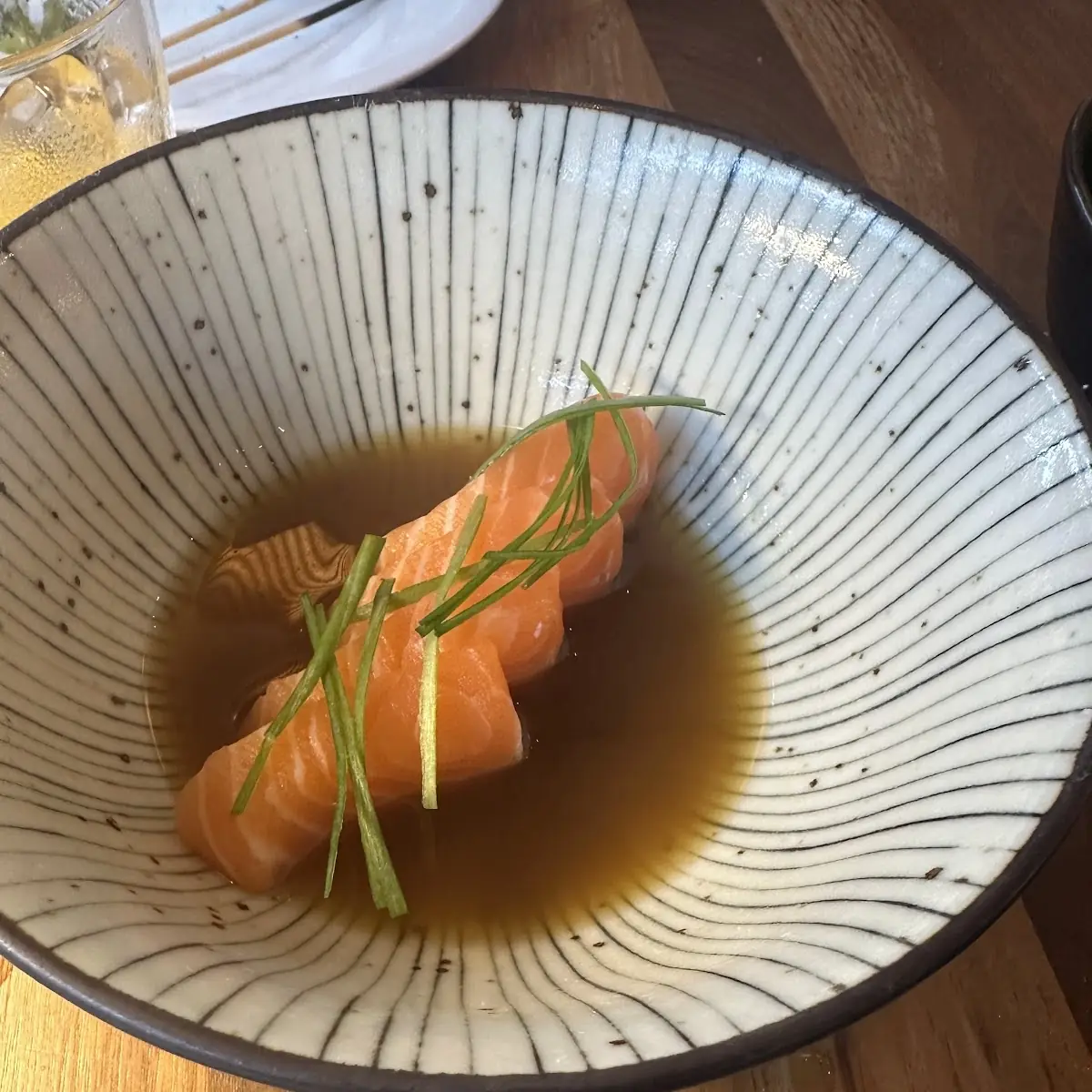Salmon Sashimi in Ponzu Sauce