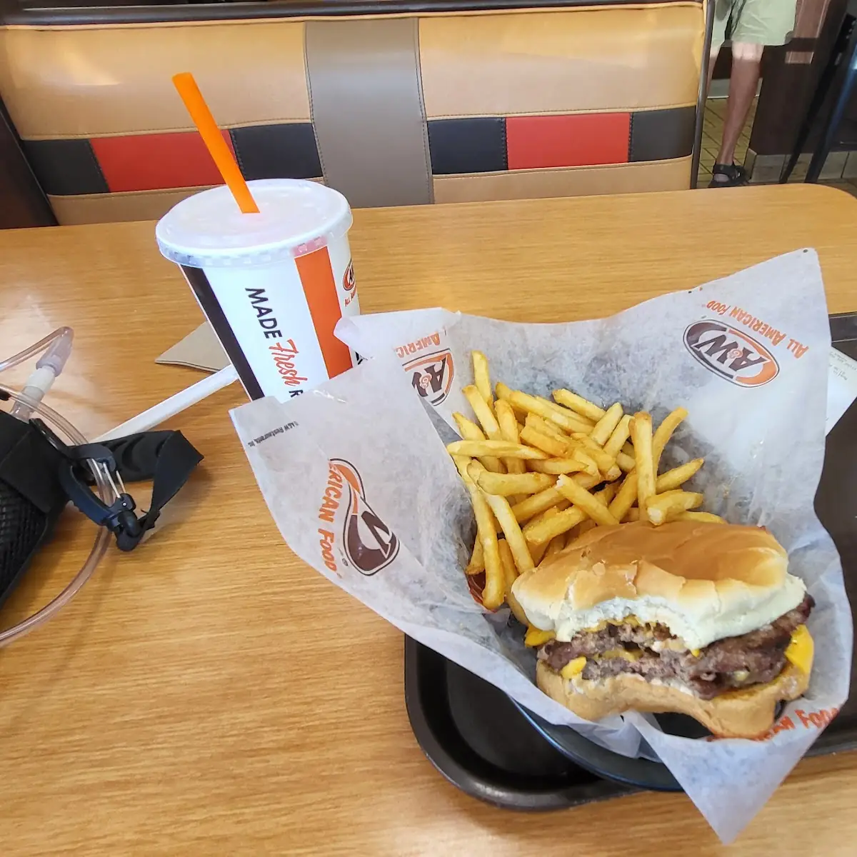 Double Cheeseburger and Fries Plain