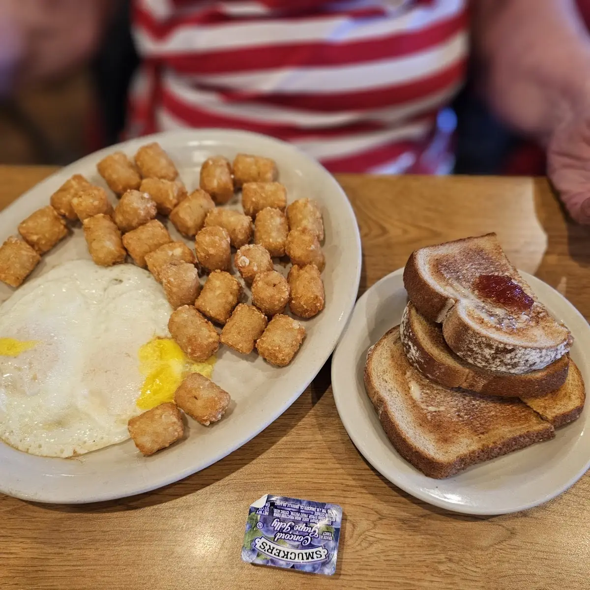 Two Egg Breakfast with Tater Tots