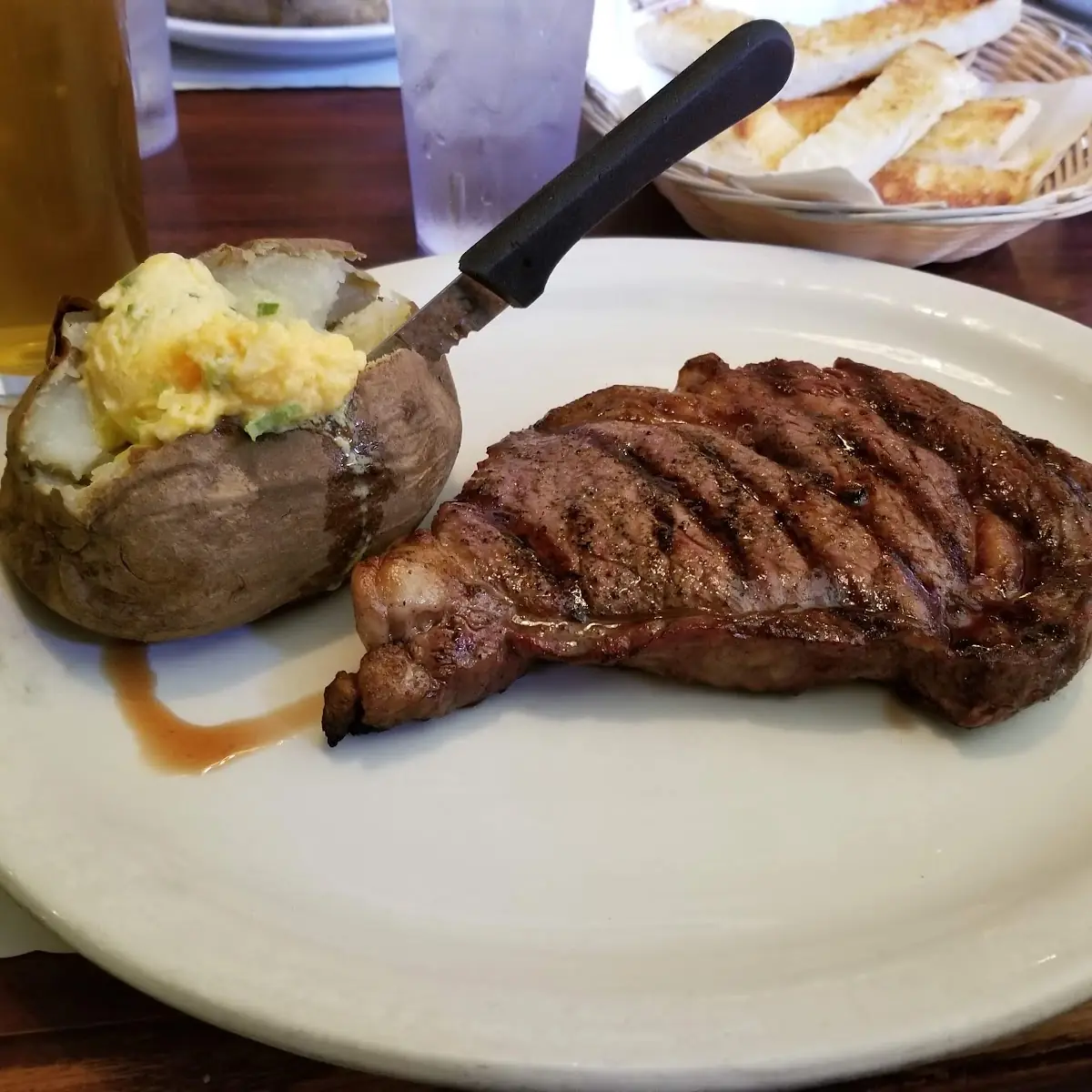 Rib Eye Steak with Mushrooms