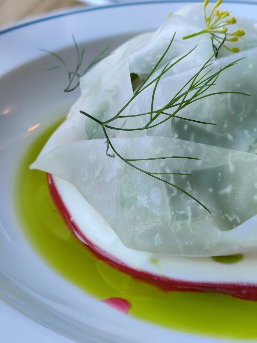 Pétoncles Marinés Chou-Rave Framboise & Aneth, Restaurant Melba