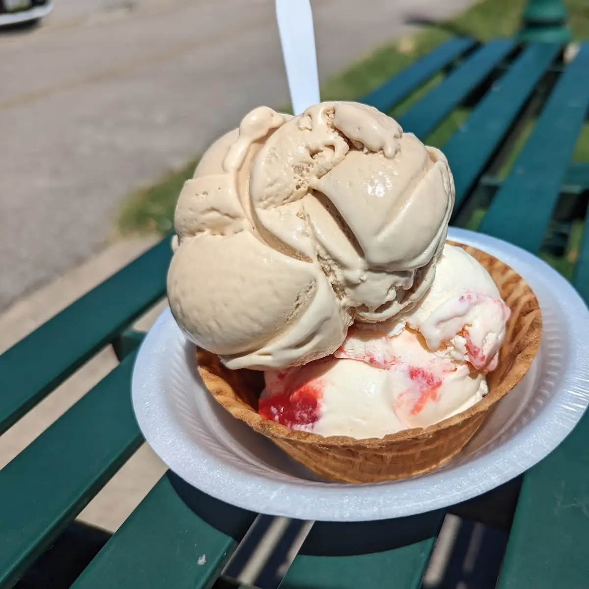 Strawberry Cheesecake Ice Cream Sundae