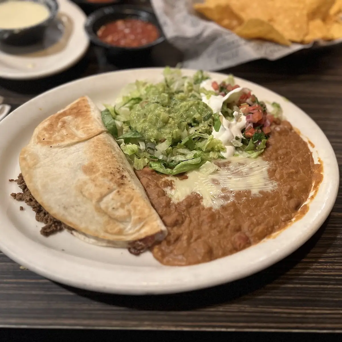 Chile Relleno & Hard Taco with Rice & Beans
