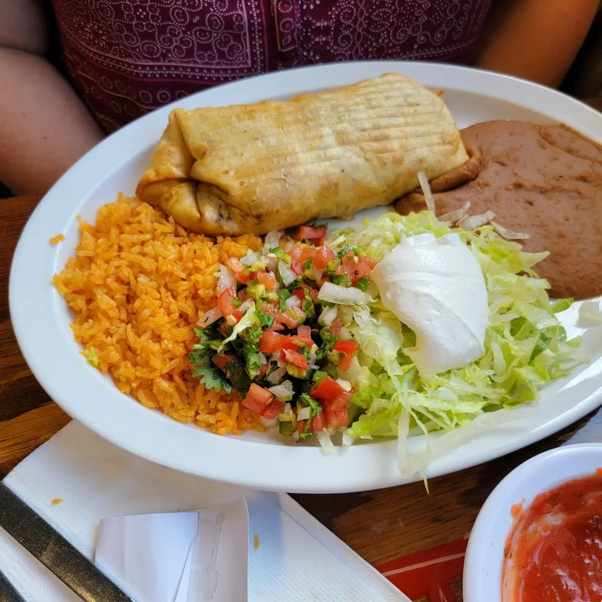 Enchilada Rice & Refried Beans