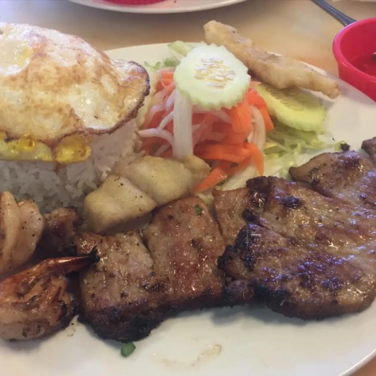 C3 Pork Chop Egg Fish Patty on Rice