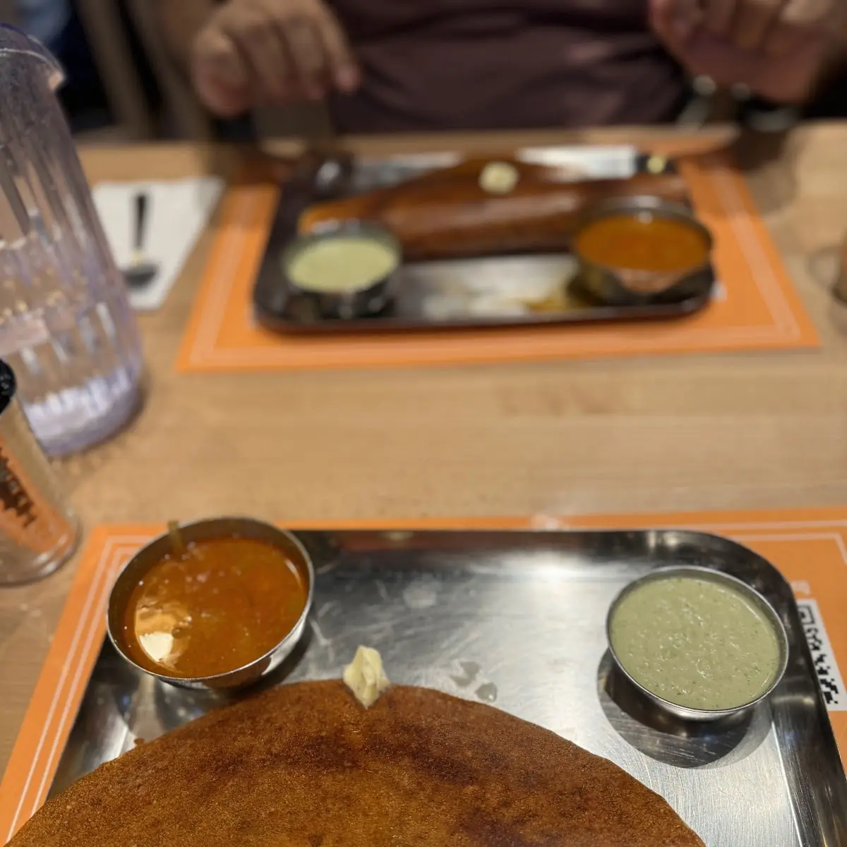 Masala Dosa with Three Chutneys