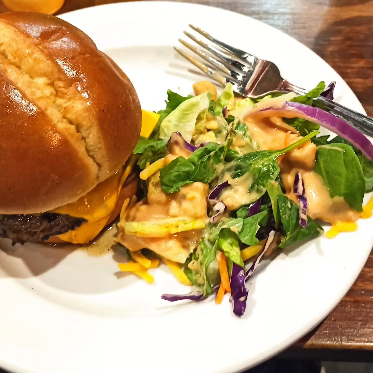 Burger and Salad