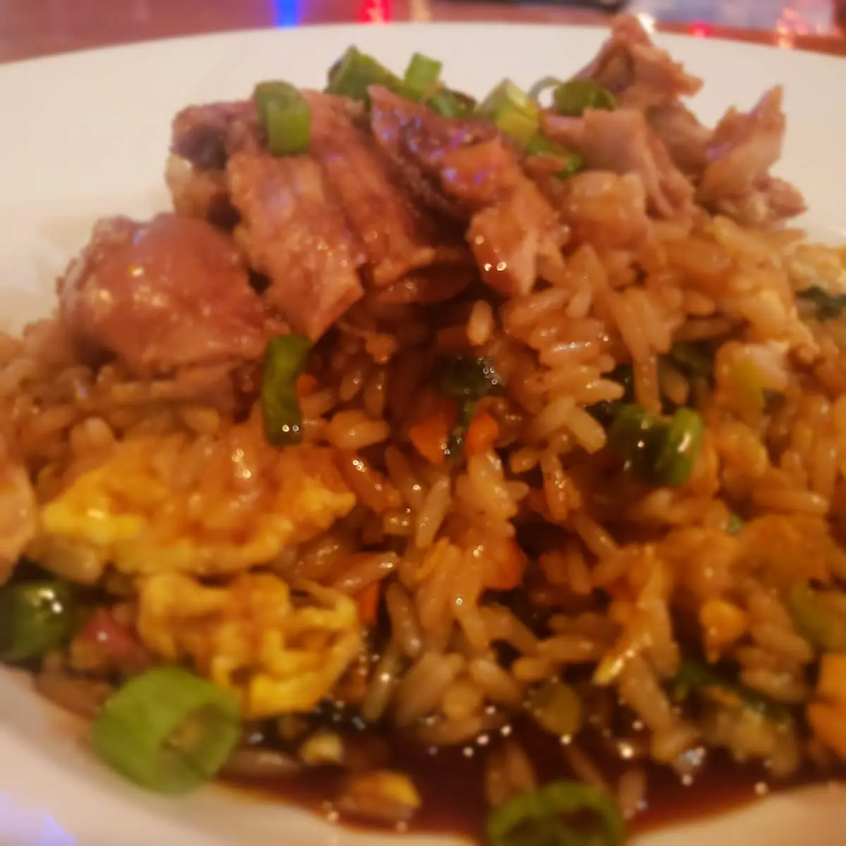 Duck over Fried Rice