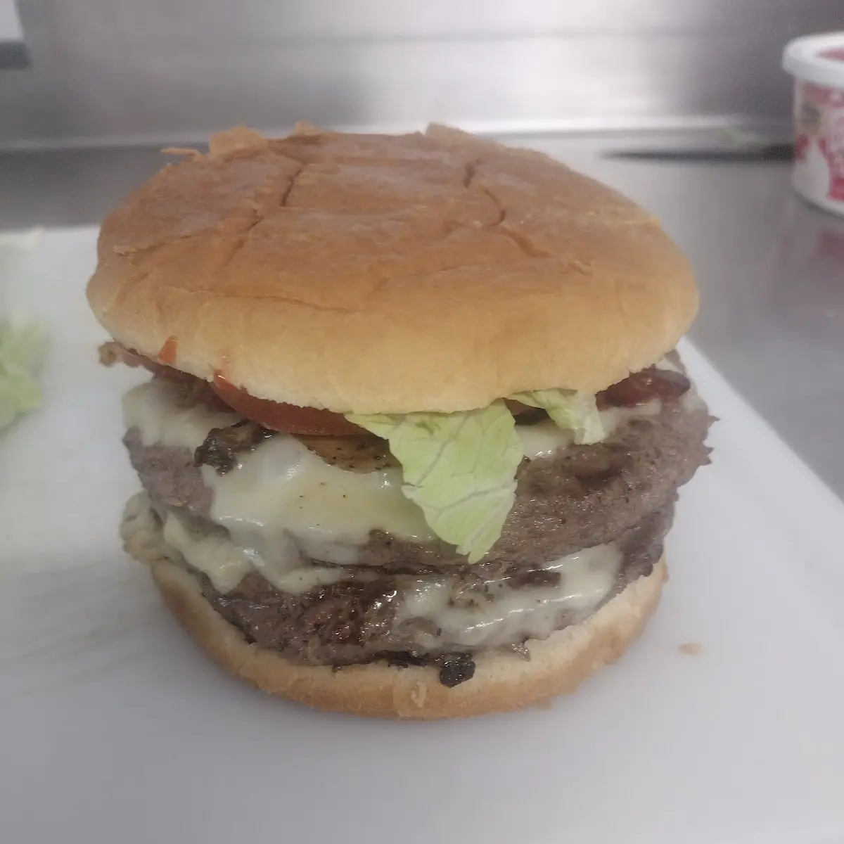 Double Bacon Swiss Mushroom Burger