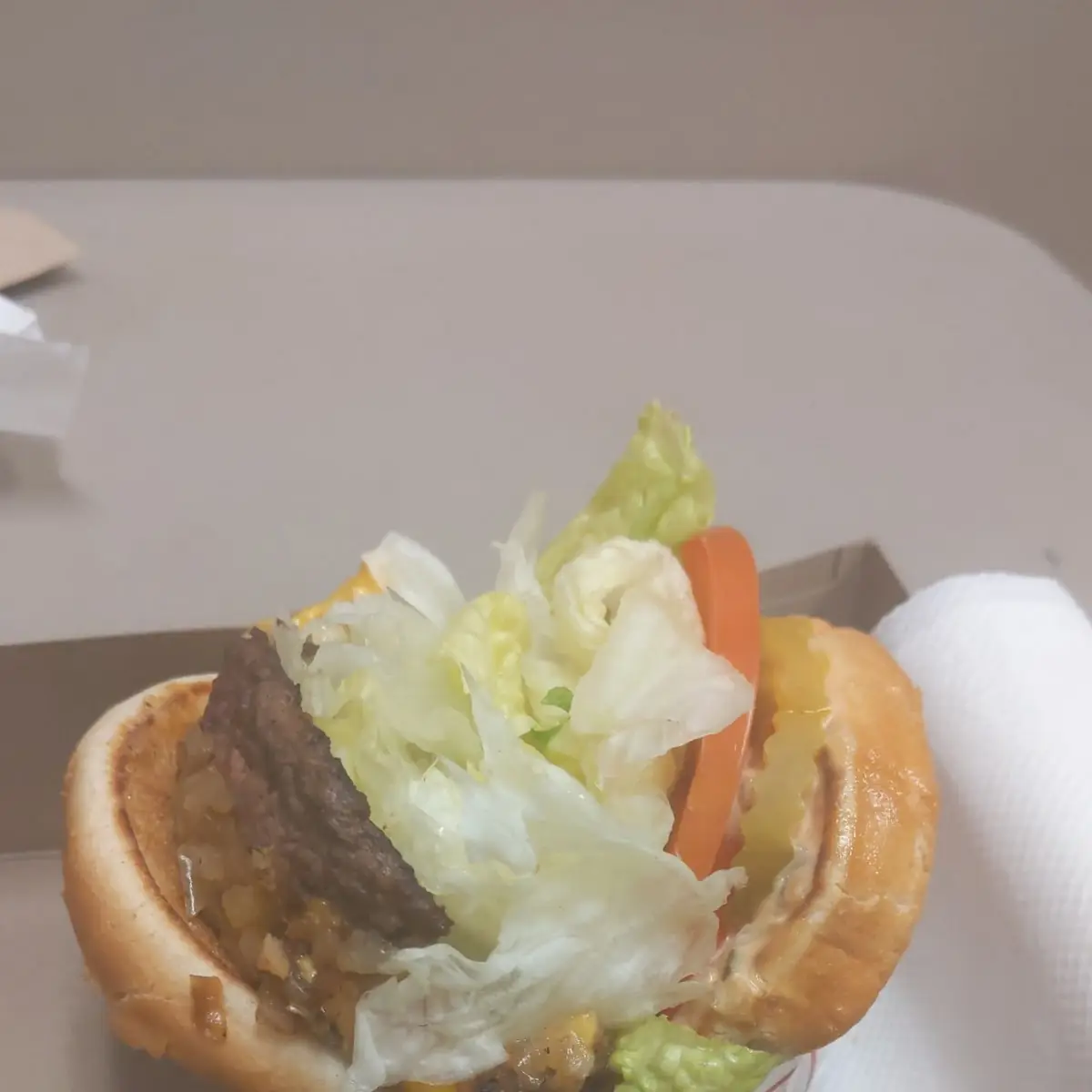 Burger with Extra White Yellow Lettuce