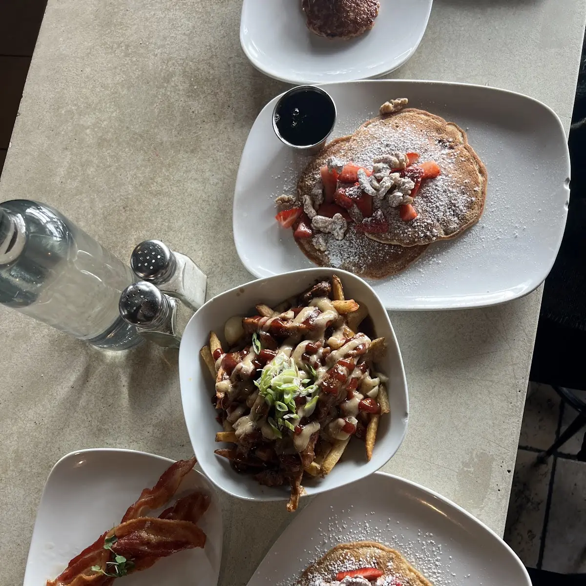 Breakfast Poutine and Banana Bread Pancakes