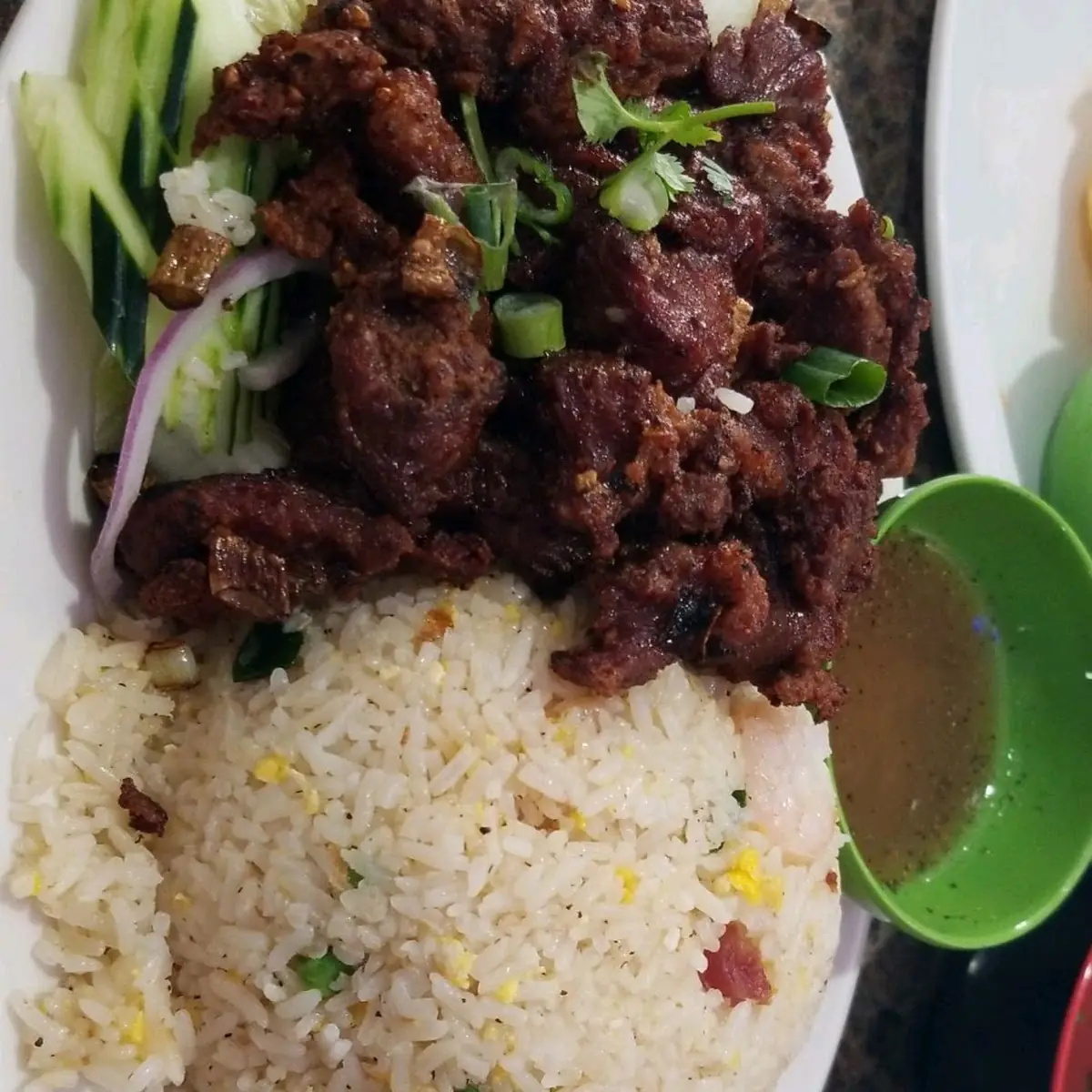 Special Fried Rice with Beef Lok Lak